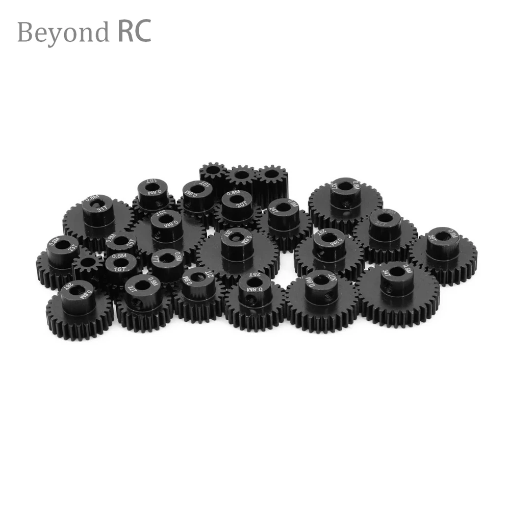 1 개 금속 강철 피니언 기어 0.8 모듈 32p 5mm ID 32p 5mm 모터 기어 11T-35T SCX10 TRX4 사쿠라 D5 등용 1/10 1/8 모델 자동차