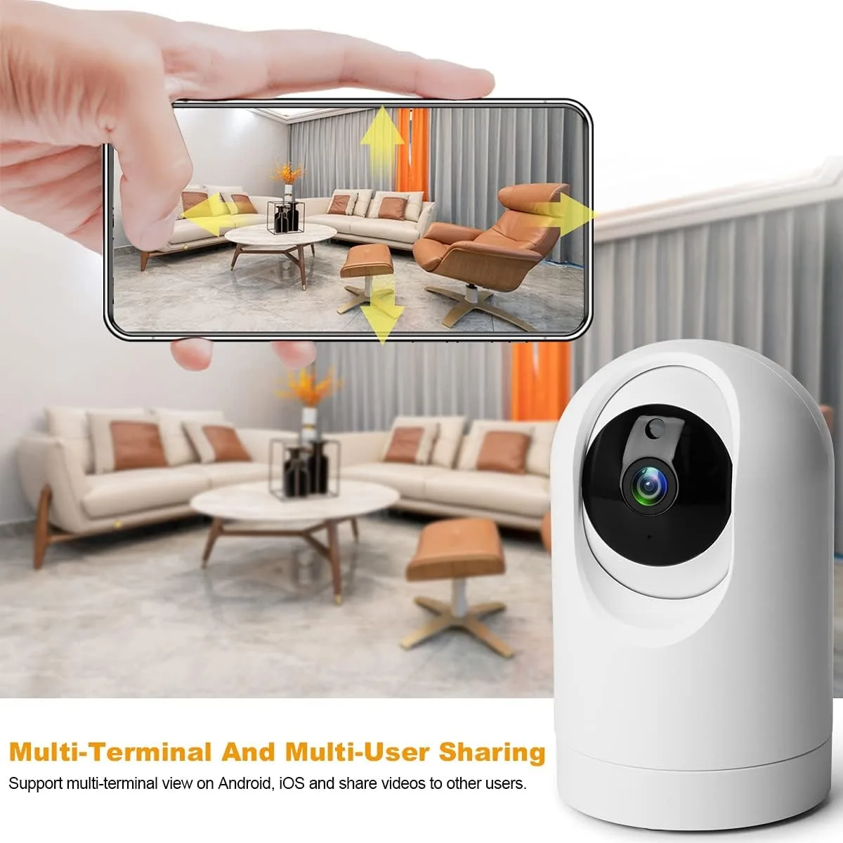 Tuya 2MP 4MP Indoor Baby Monitor Camera Auto Tracking Security CCTV WiFi PTZ Camera Alexa Google Smart Life App 2.4G/5G WIFI