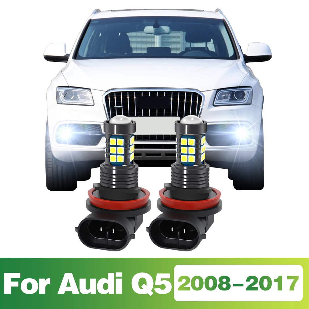 2X LED Car Light Front Fog Lamp Bulb For AUDI Q5 8R 2008 - 2017 2009 2010 2011 2012 2013 2014 2015 2016 Accessories