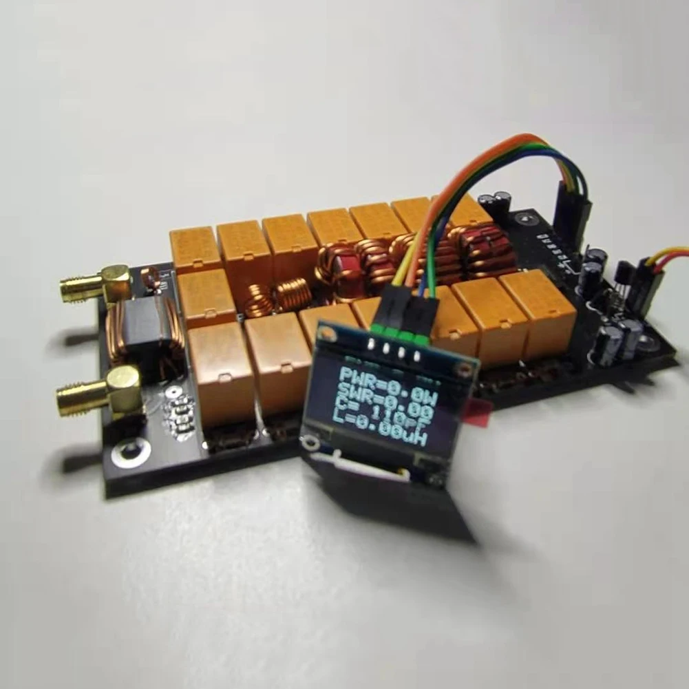 AB54-Mini ATU-100 Antennentuner 1,8-50 MHz Automatischer Antennentuner + OLED-Firmware-programmierter Verstärkerempfänger fertig