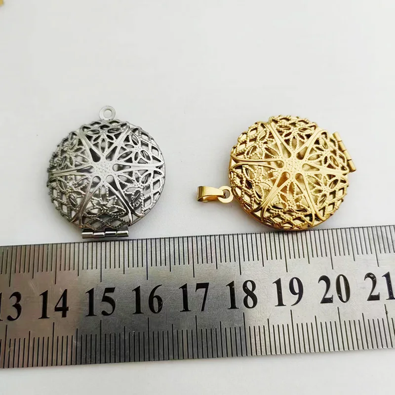 Classic10pc DIY Cut Round Heart Photo Frame Stainless Steel Charms Locket Pendant Jewelry Men Women Making Family Memories Gift