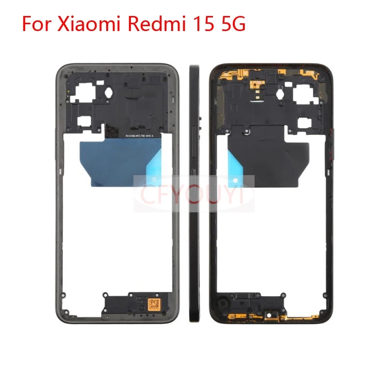 Para Xiaomi Redmi 15 5G: Marco Central, Bisel, Placa Trasera, Pieza de Repuesto