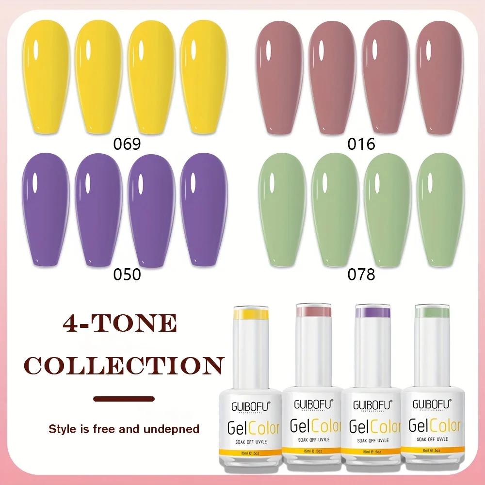 4本セット 15ml ジェルネイルポリッシュセット 人気カラージェル