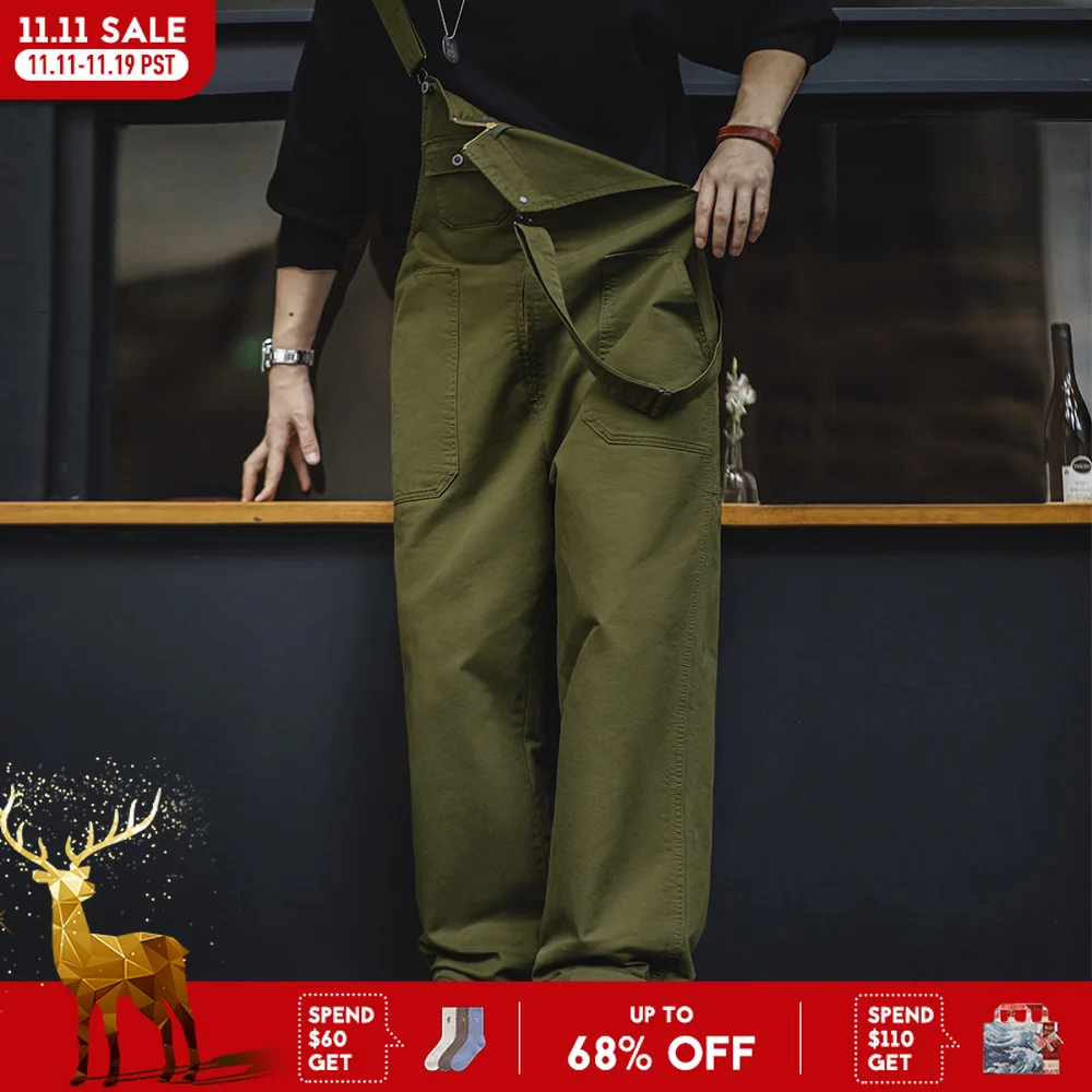 

Женский Повседневный Комбинезон Maden, однотонные брюки в стиле ретро с карманами, весна-осень