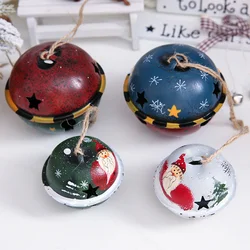 Red Green White Bells Iron Christmas Tree Creative Ornaments Pendant Material Craft XMAS Decoration Festival Dress Up Supplies