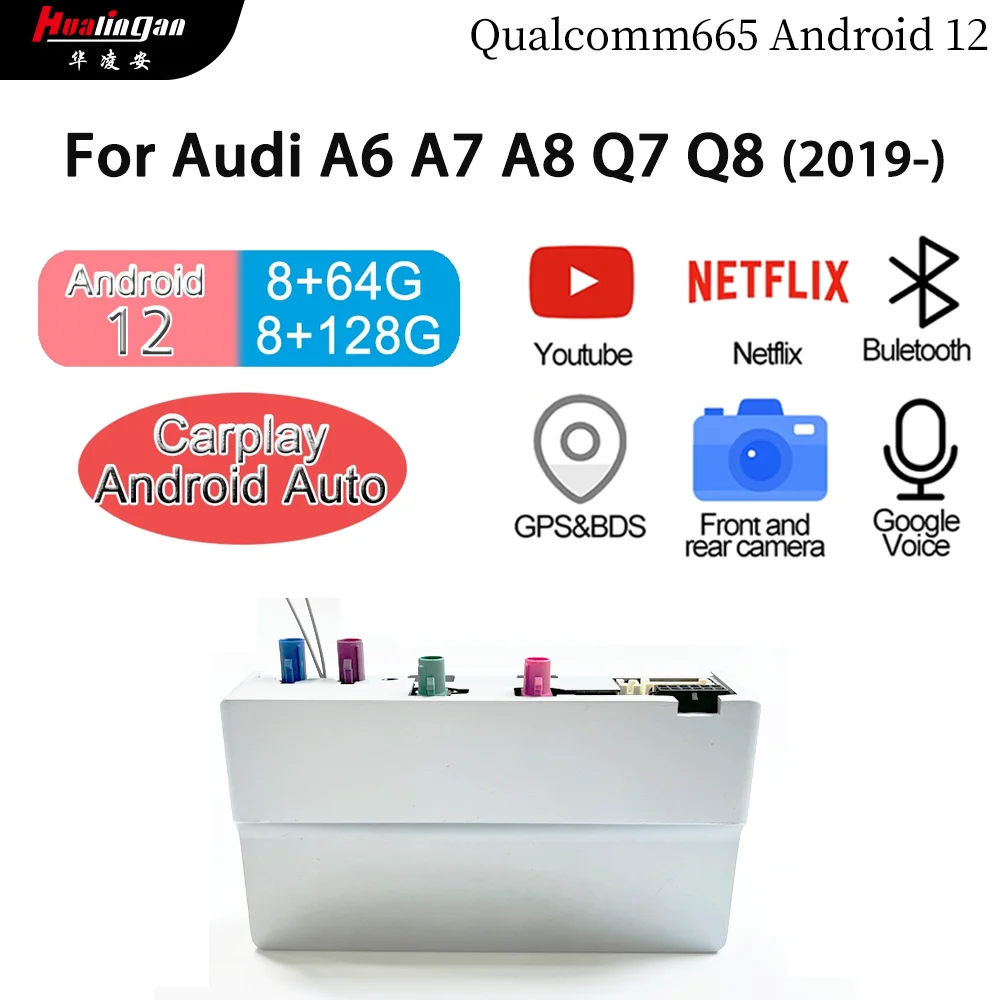 Hualingan for Audi A6/A7/A8/Q8(2018-today) Android 12 Multimedia Video Interface Radio Carplay Auto