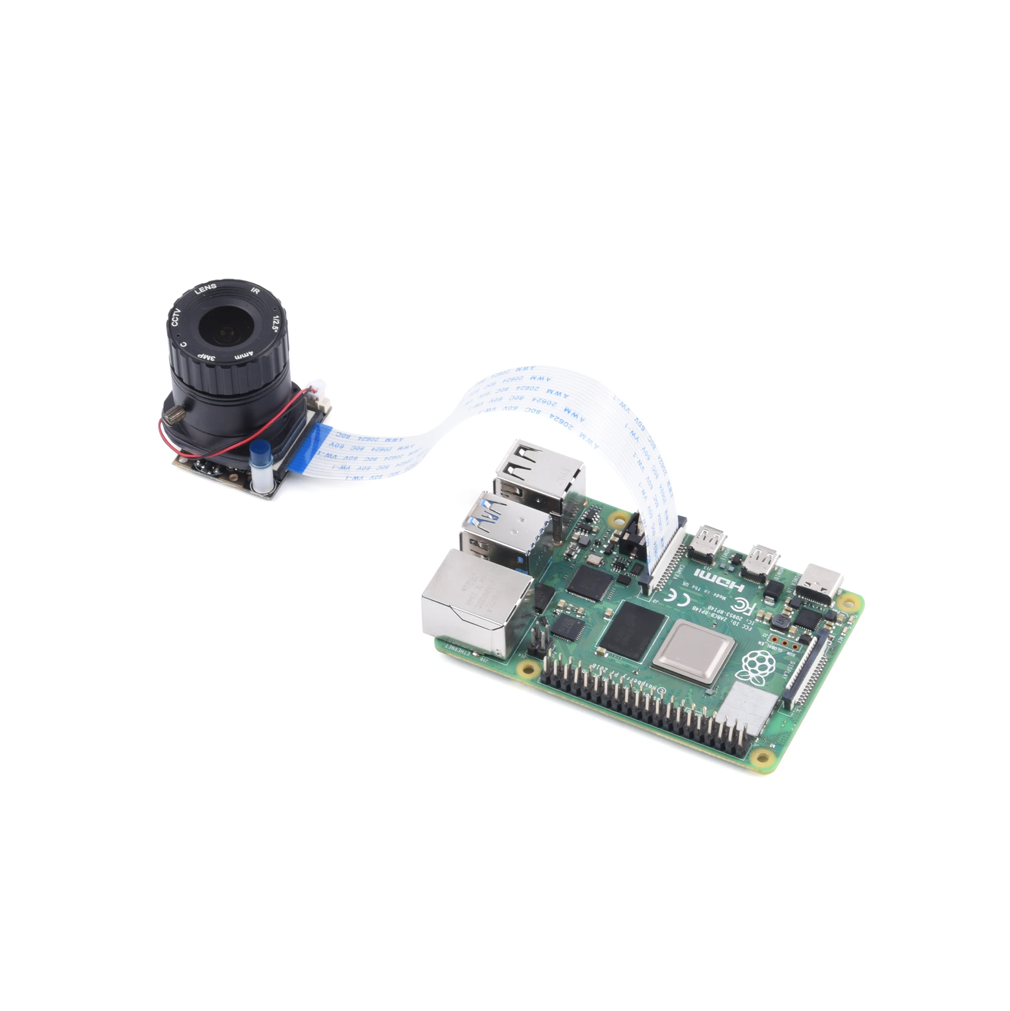 Raspberry Pi Auto Switch Day/Night Vision Camera Module 65° 5MP Webcam With Sensor LED Light For Raspberry Pi 4B/3B+/3B/Zero W