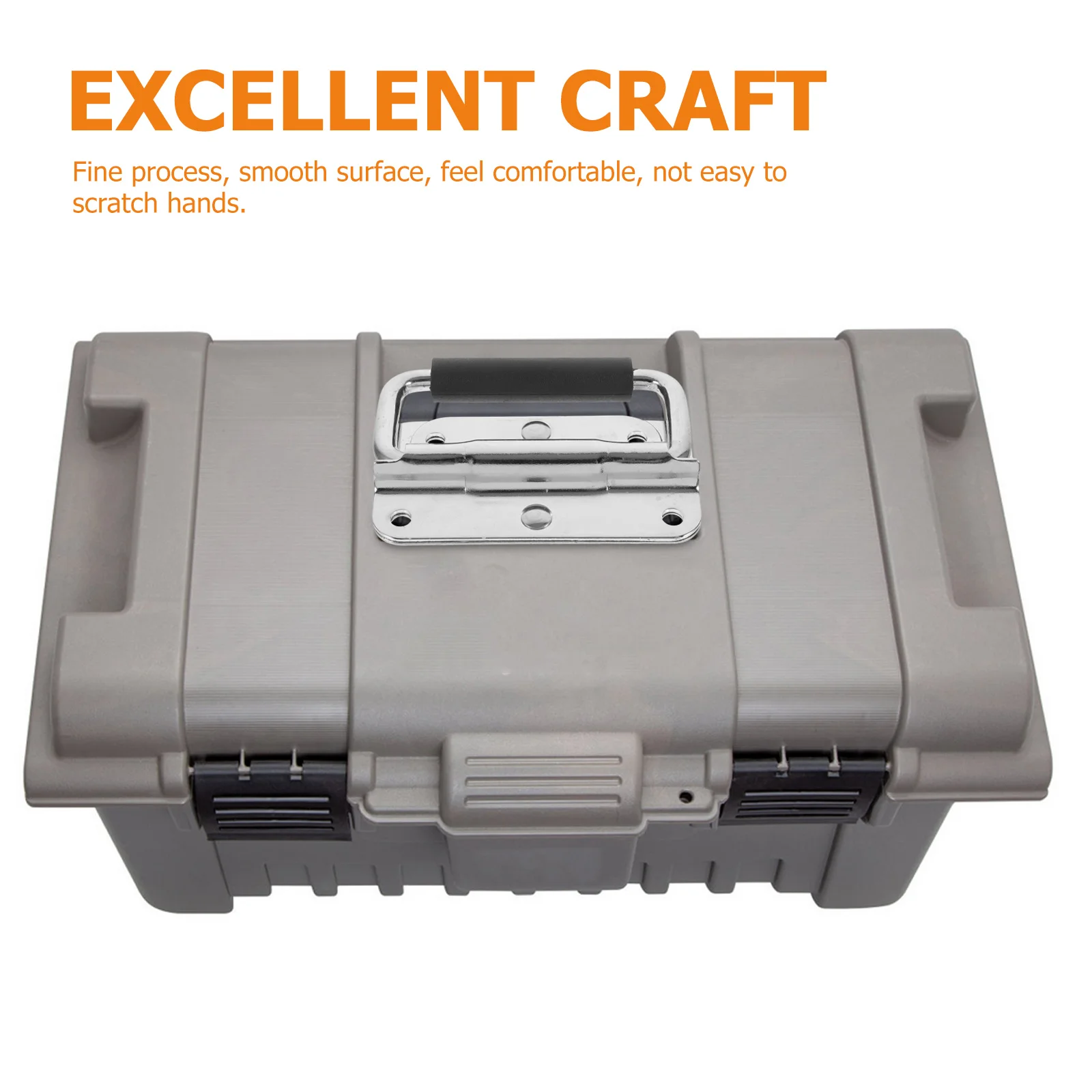 

4Pcs Heavy Duty Iron Chest Handles Smooth Surface Modern Design Easy to Install Toolbox Handle Replacement Iron Handles