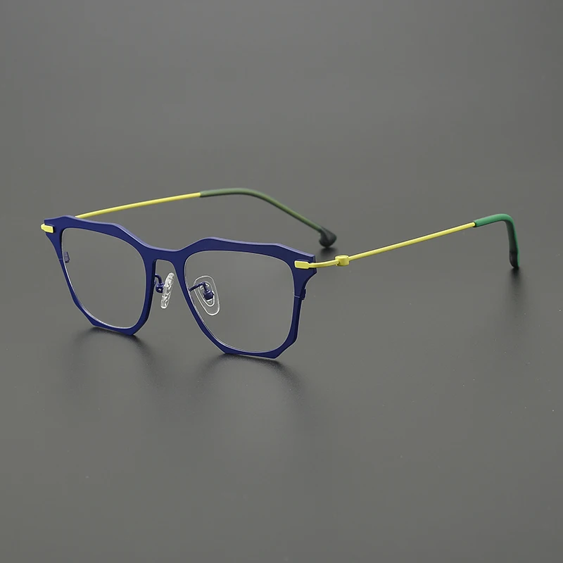 Pure titanium irregular square frame men and women personality ultralight optical glasses luxury brand myopia prescription glass