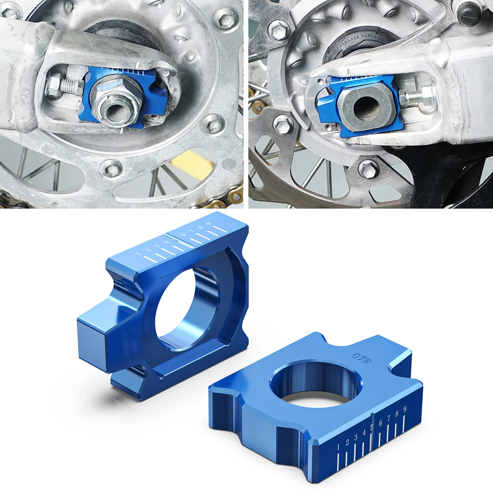 Nicecnc Ajustador Corrente Eixo Traseiro Yamaha YZ WR
