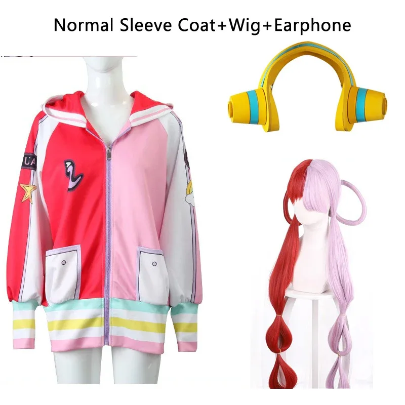 Anime Cosplay Uta One Piece Cosplay Costume Film Red Uta's Wig Headphone Props The Singer Of The World Coat And Tops Hallow 72th view 5