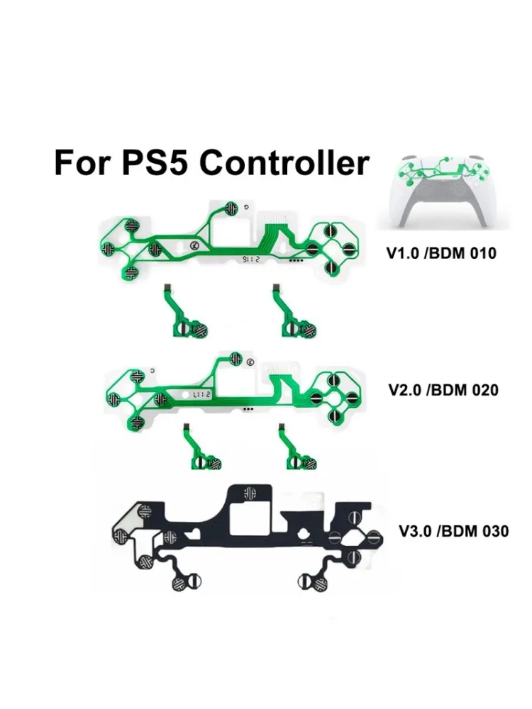 Film conducteur de contrôleur pour PlayStation 5 V1 V2 V3, ruban de contrôleur, Circuit imprimé, Kit de remplacement de clavier pour contrôleur PS5