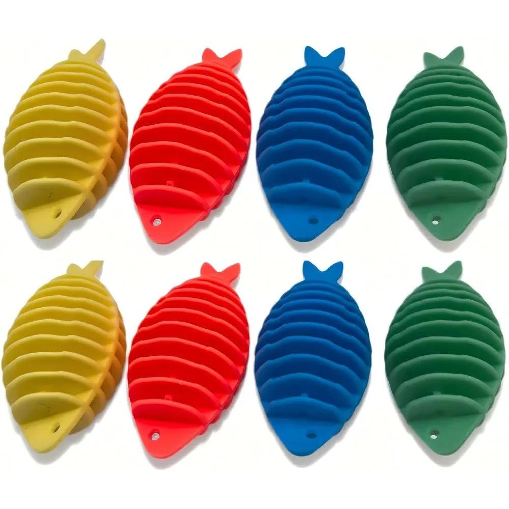 12 Pack Fish Shaped Laundry Balls, Anti-Tangle Washing Machine Cleaner Balls, Reusable Laundry Assistant for Soft and Fluffy Clothes (Random Color)