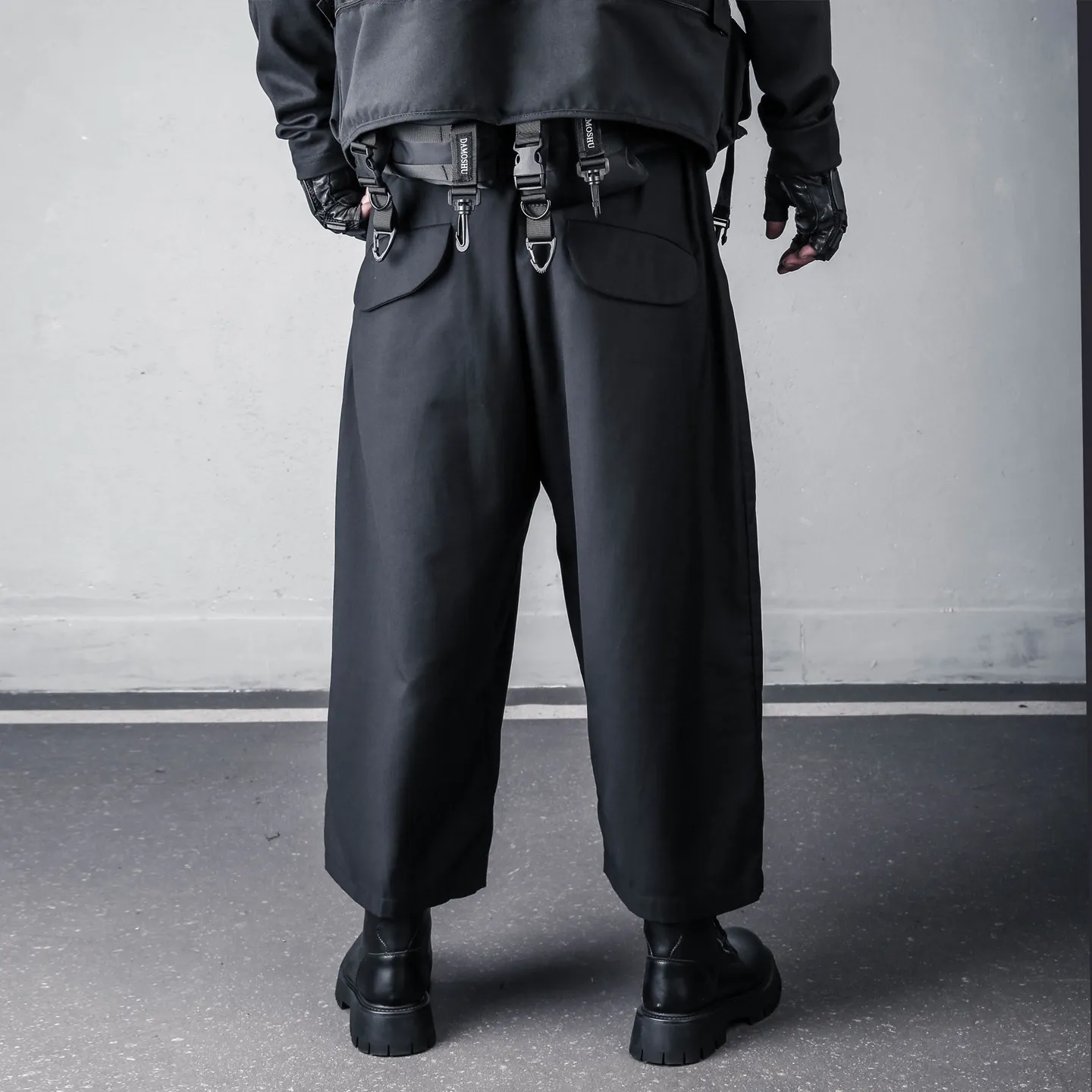 Dark Style Straight-Leg Pants Men's Autumn Designer Design Wide-Leg Pants Japanese Loose plus Size Cropped Pants