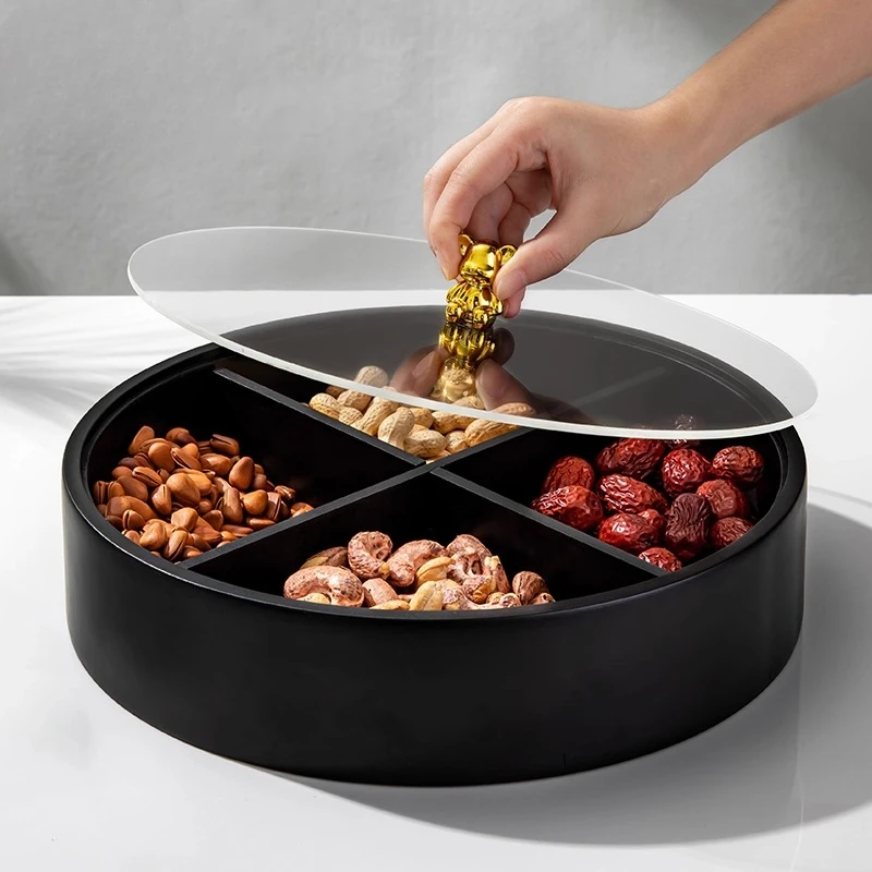 room coffee table, home 2025 new model, light luxury and high-end, snack candy nuts, storage box, melon seed fruit tray.