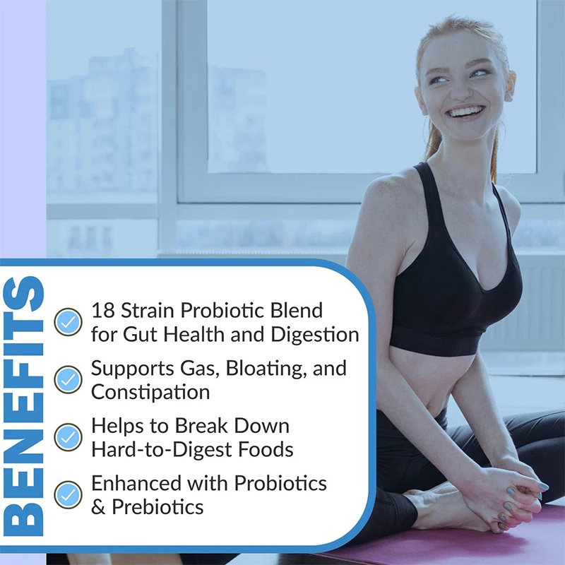 2-in-1 Probiotic Digestive Enzyme, Improves Metabolism And Helps Regulate -60 Capsules