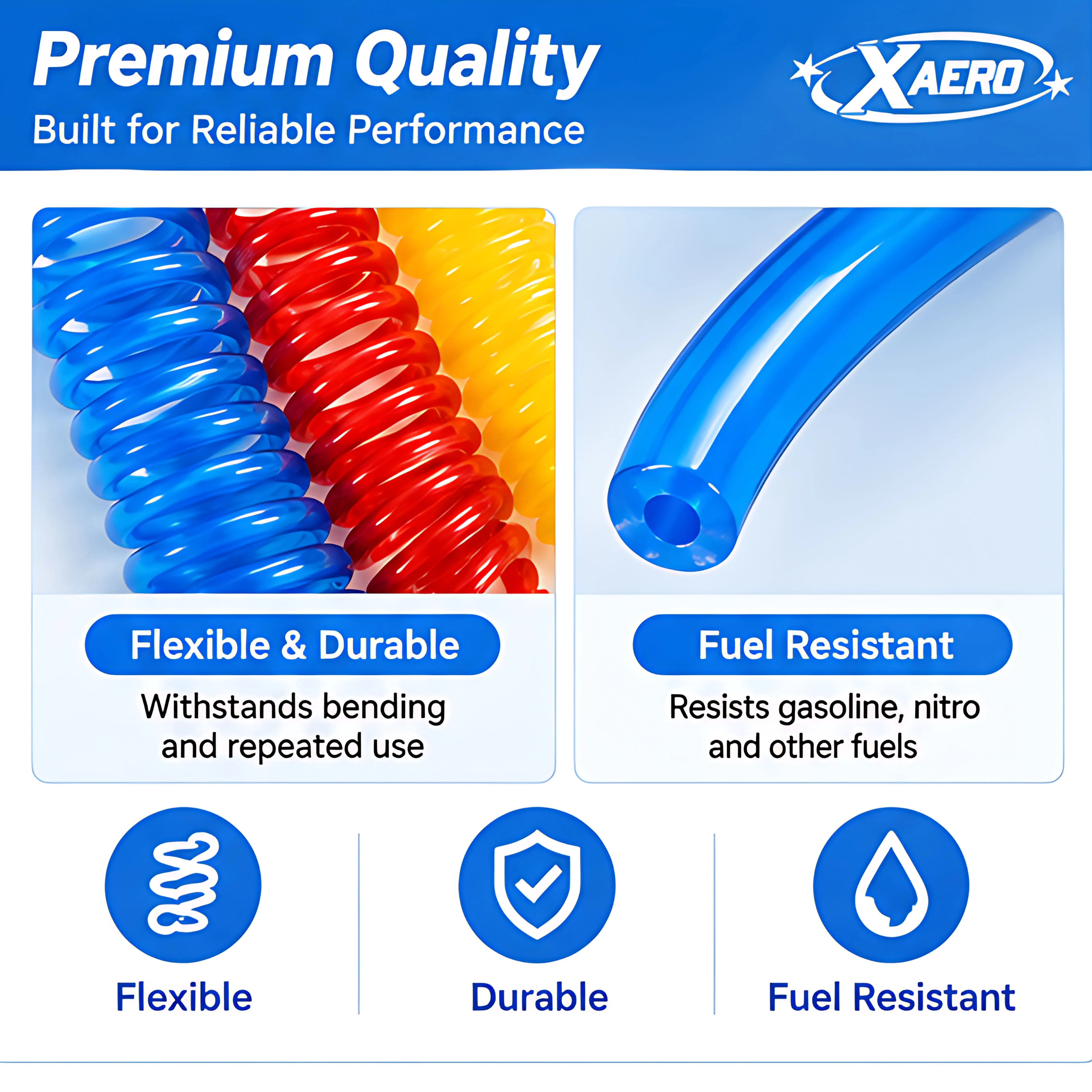 Anti-Kink Fuel Hose Spiral Wrap for RC Airplane Gas/Nitro Engine XAERO Flexible Fuel Line