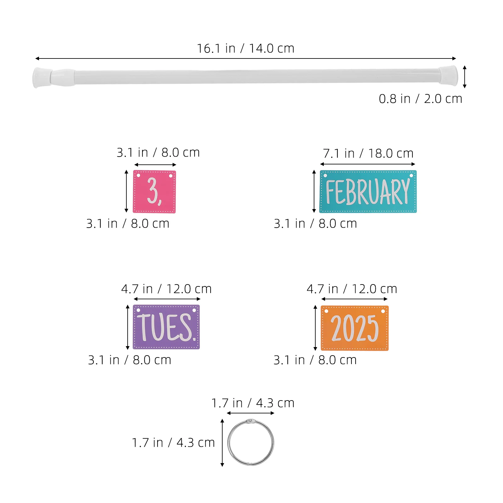 Adjustable Flip Calendar for Classroom 2024 to 2028 Bulletin Board Set with Date Cards Kids Calendar Learning Educational Wall