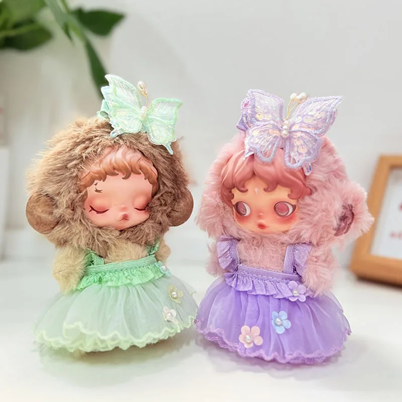 

Doll Outfit For 17cm Skull Panda Garden Of Light Series Sparkly Tulle Butterfly Fairy Dress With Hair Accessory Set