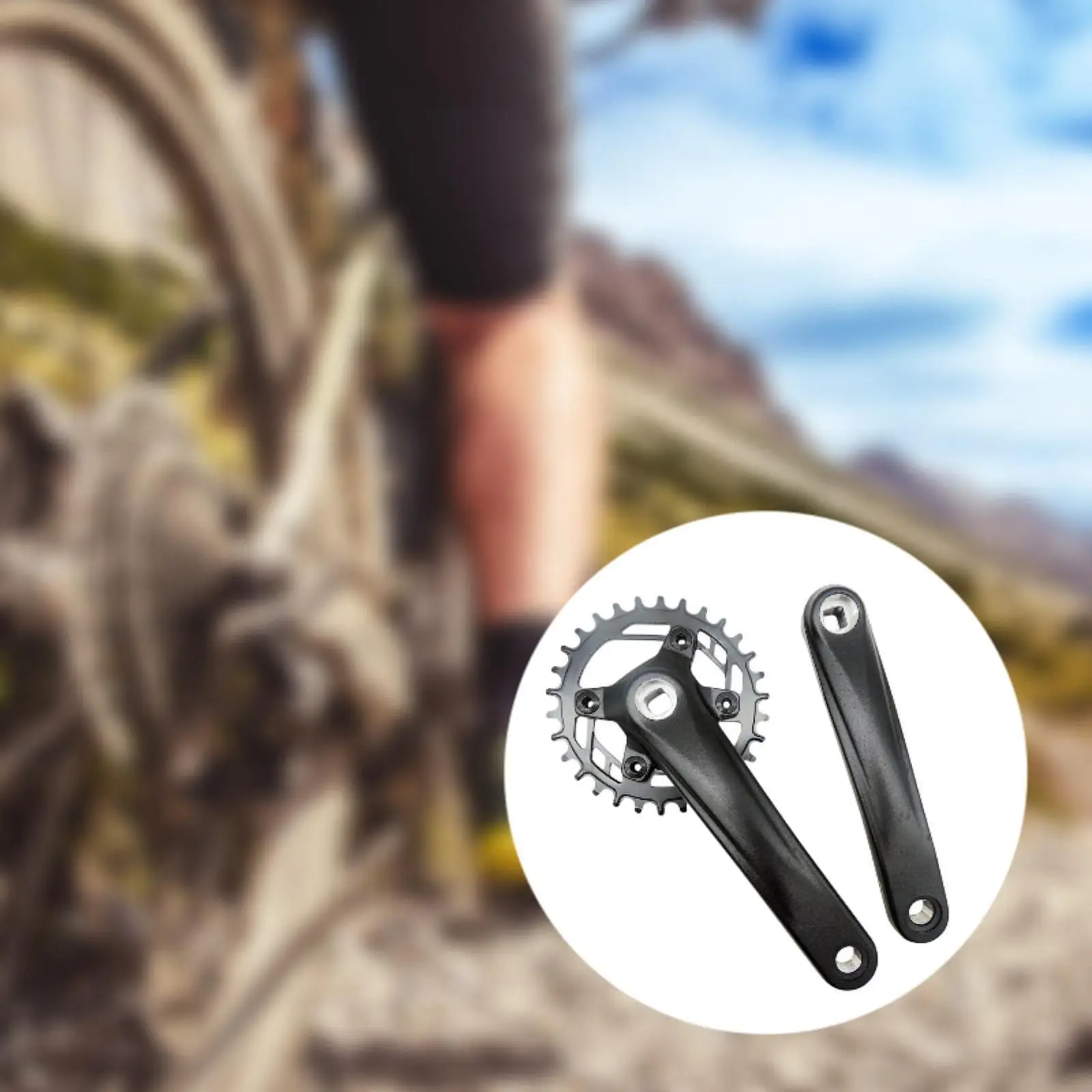 

Комплект шатунов для горного велосипеда из легкого алюминиевого сплава, 170 мм, для складного велосипеда, односкоростной