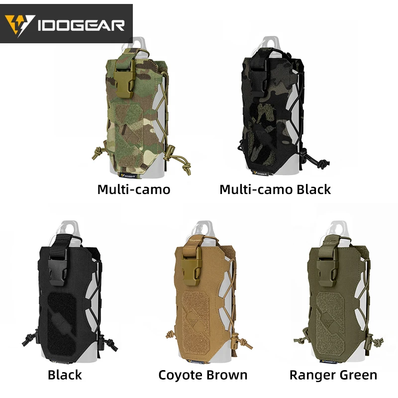 IDOGEAR Tactical Water Bottle Pouch Multi-function Radio Pouch MOLLE Pouch Canteen Pouch Kettle Carrier 3580