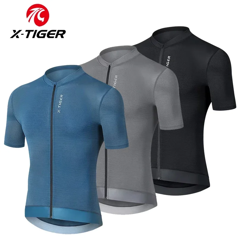 X-TIGER Sommer Radfahren Jersey Sport Atmungsaktive Kurze Shirt Slim Pro Radfahren Jersey Racing Top Casual Kleid POShirt Kurzarm