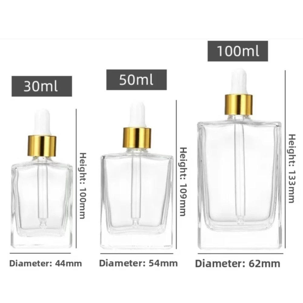 20 قطعة زجاجة عطر زجاجية شفافة محمولة لتوزيع مستحضرات التجميل زجاجة زيت قطارة بلاستيكية مع قمع ماصة