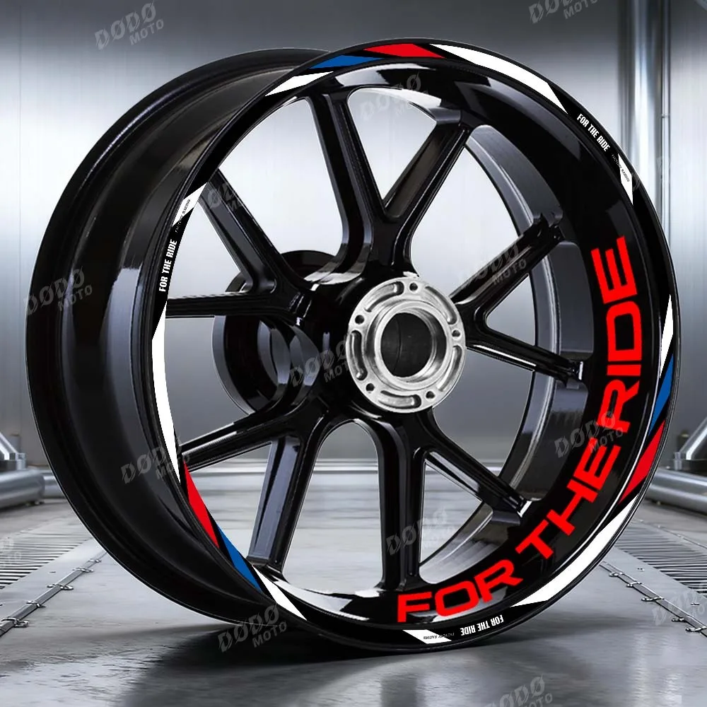 Para daytona 675r 660 rua triplo 765rs 1200rs velocidade 400 trident 660 17 "reflexivo decoração da roda da motocicleta adesivo à prova dwaterproof água