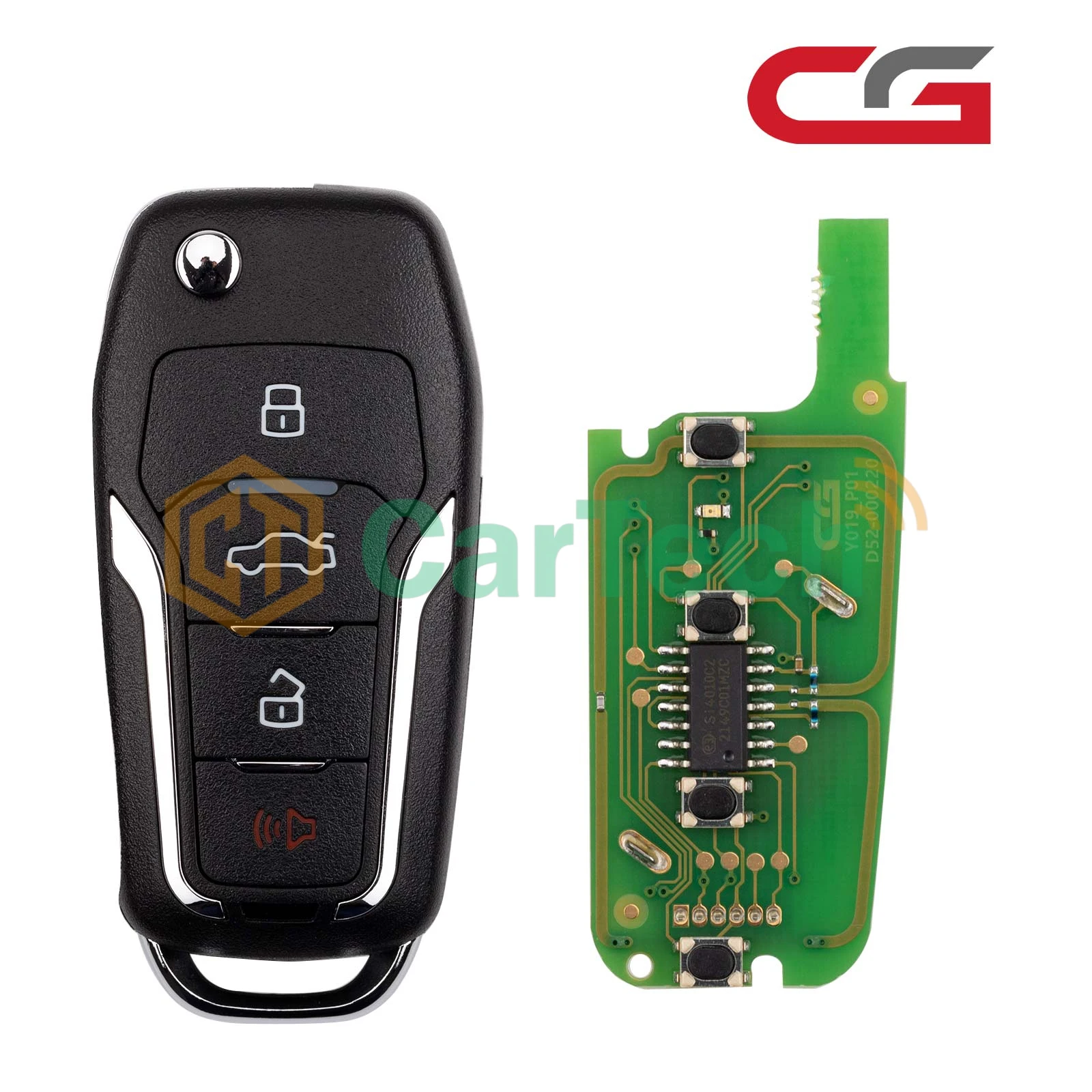 Cartech  CGDI C13-000008 4 Buttons Wire Remote for FORD Style Used with CGDI K2