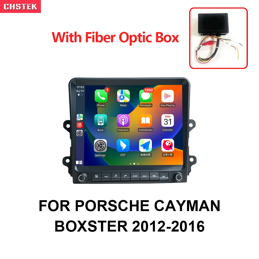 

CHSTEK Car Radio Android 13 Carplay Navigation For Porsche Cayman Boxster 718 911 918 981 997 Auto Stereo Bluetooth GPS WIFI 4G