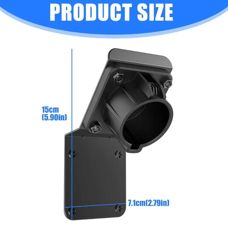 E8BD SAE J1772 Compatible Wall Hook Organizers Heavy Duty ABS Plastic Metal for Public Charging Stations