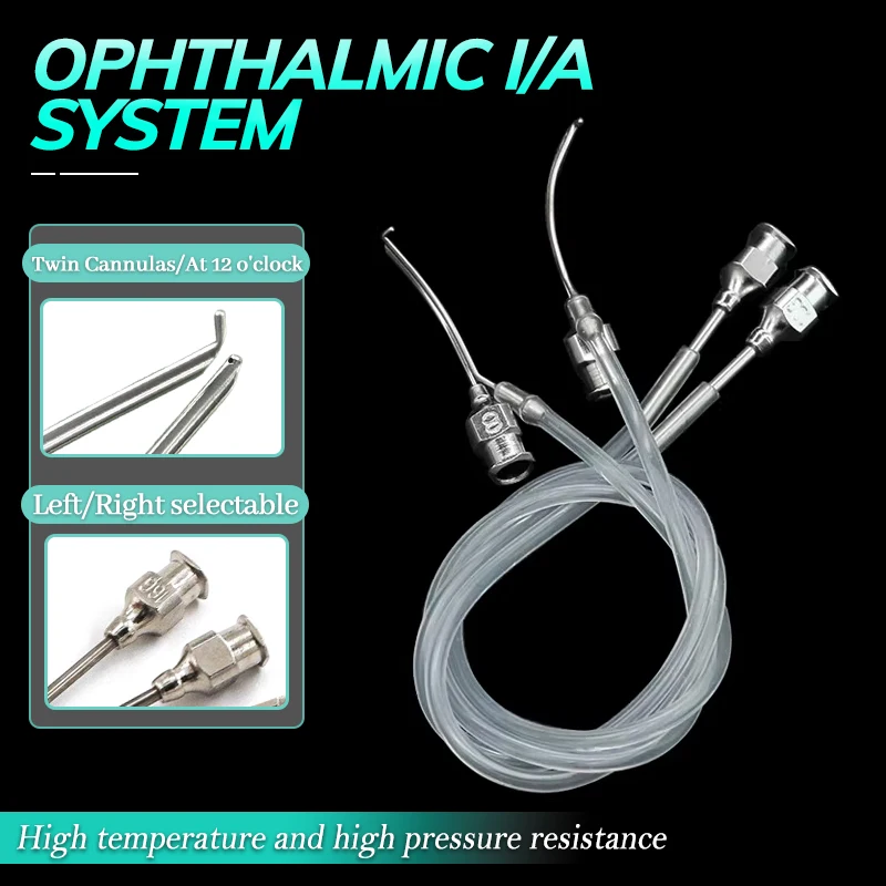 Medical ophthalmic aspiration and irrigation instrument, microsurgical double-lumen, 12-point aspiration and irrigation device,
