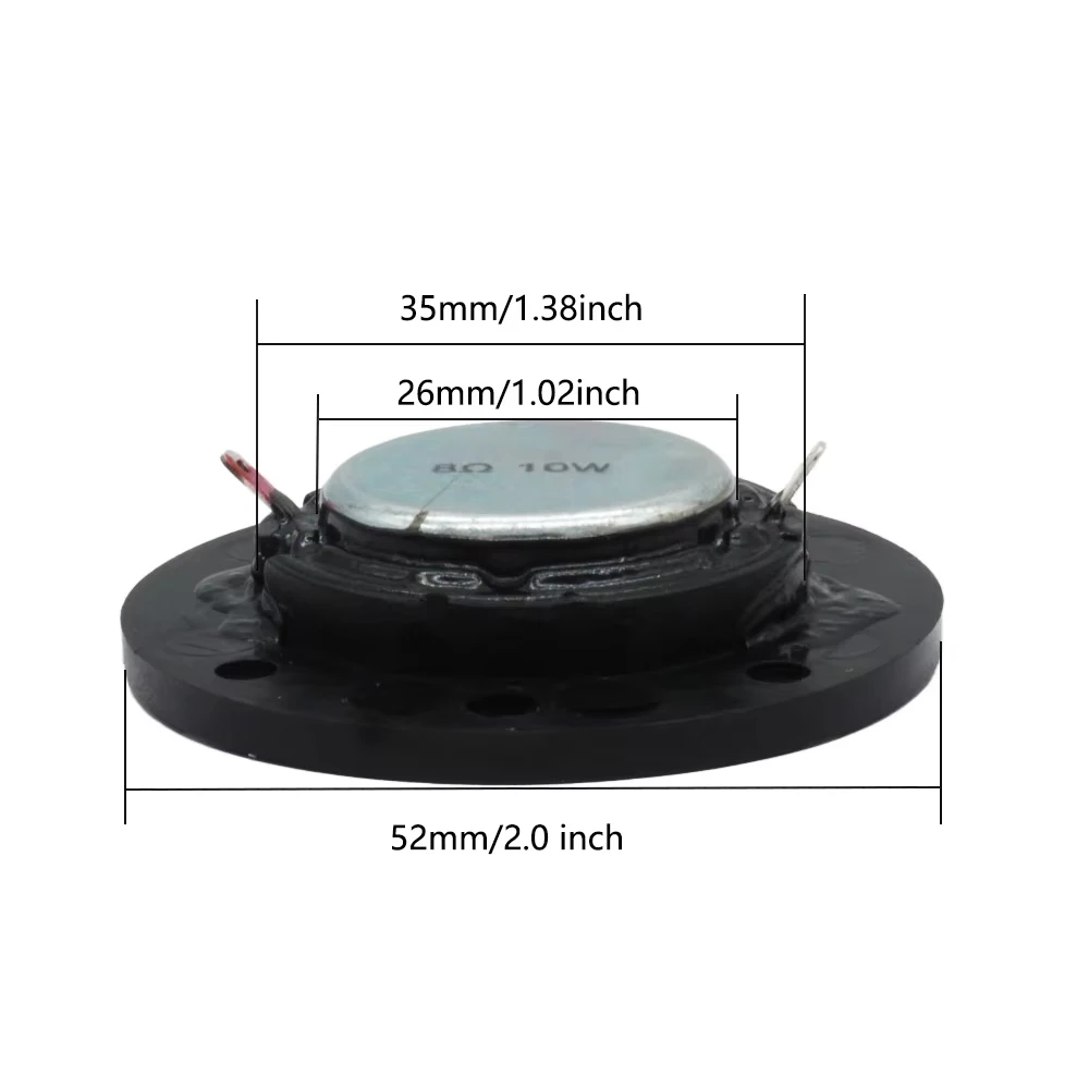 AUIN 2 szt./lot 52MM Okrągły Głośnik Audio 4 Ohm/8 Ohm 10W-20W Głośniki Wysokotonowe z Jedwabną Membraną HIFI Muzyka DIY Głośnik Bluetooth — zdjęcie produktu 3