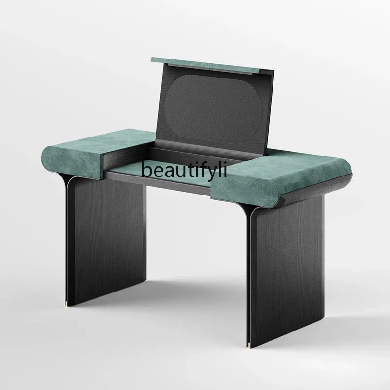 

Italian Light Luxury High-End Flip Dressing Table Modern Minimalist Dresser High-End Sense Makeup Table