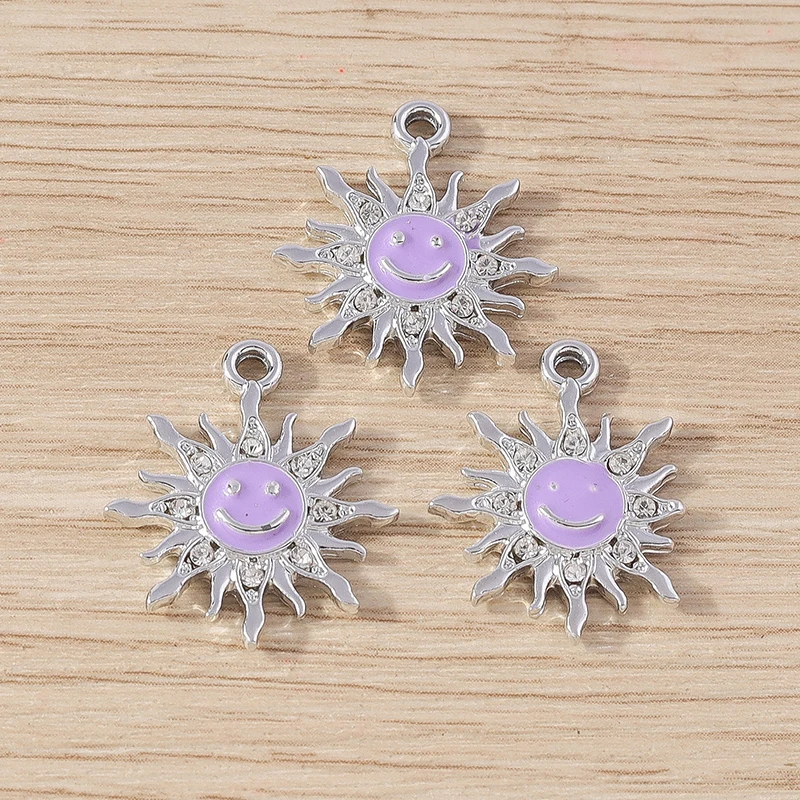 Tusember 10 Stück Bunte Strass-Kristall-Sonnenanhänger für Ohrringe, Halsketten, Handgemachter Modeschmuck, Zubehör – Detail 9