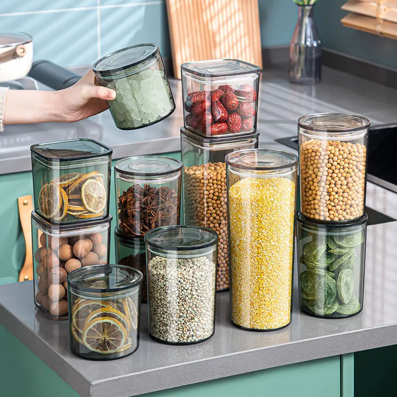 

Kitchen Sealed Storage Tank Multiple Size Can Choose Pasta Dried Fruit Biscuits Grain Grain Storage Tank Plastic Transparent