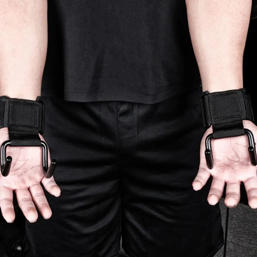 

1 pair Pull-up Weight Lifting Grip Hook Adjustable Non-Slip Auxiliary Power Wrist Guard Auxiliary With Hook