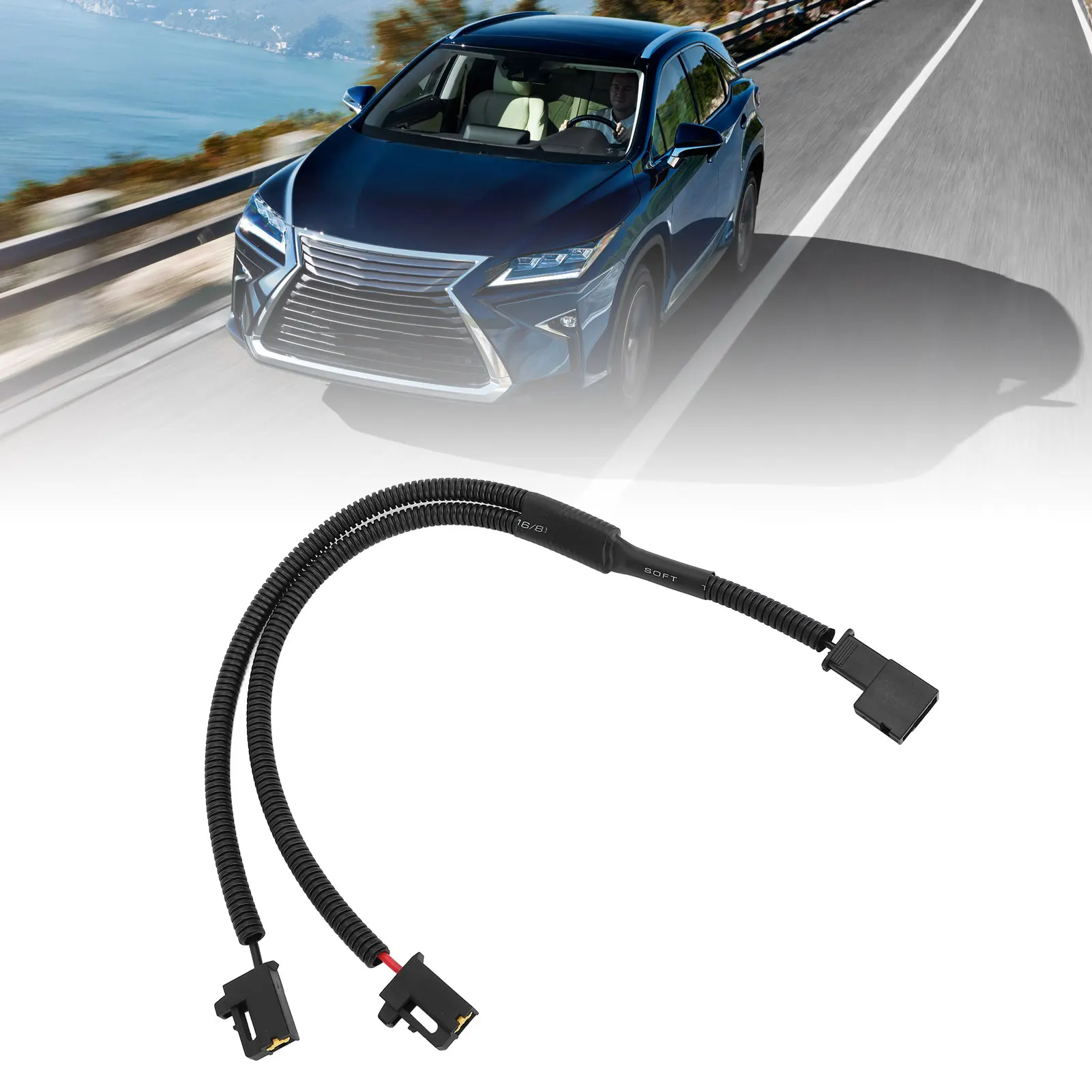 Car Horn 1 to 2 Connector Wiring Harness Y Type Horn Splitter Adapter For REIZ CROWN  FJ CRUISER HIGHL ANDER ALPHARD