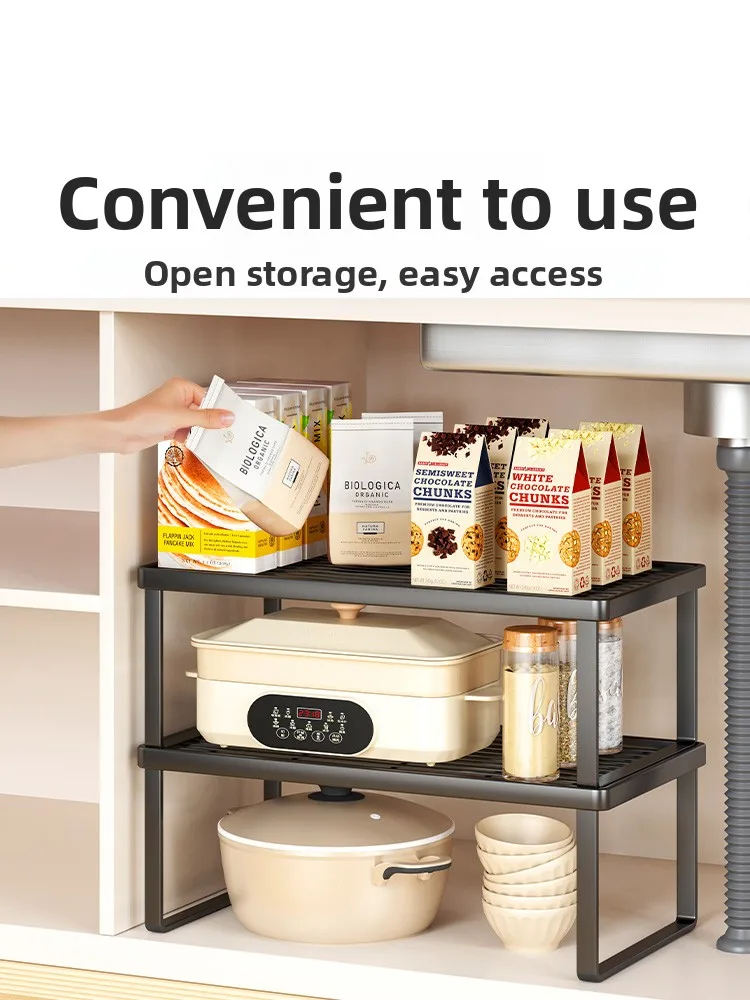 

Modern Simple Kitchen Storage Ra Cabinet Internal Seasoning elf Home Use Countertop under Sink Bowl Di Storage Ra Pot...