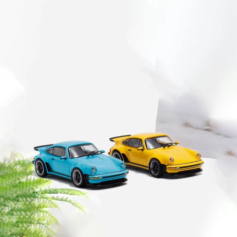 Diecast Original 1:64 Scale Porsche 911 930 Singer Turbo Study Cabriolet Modified Simulation Alloy Car Model Collection Toy Gift