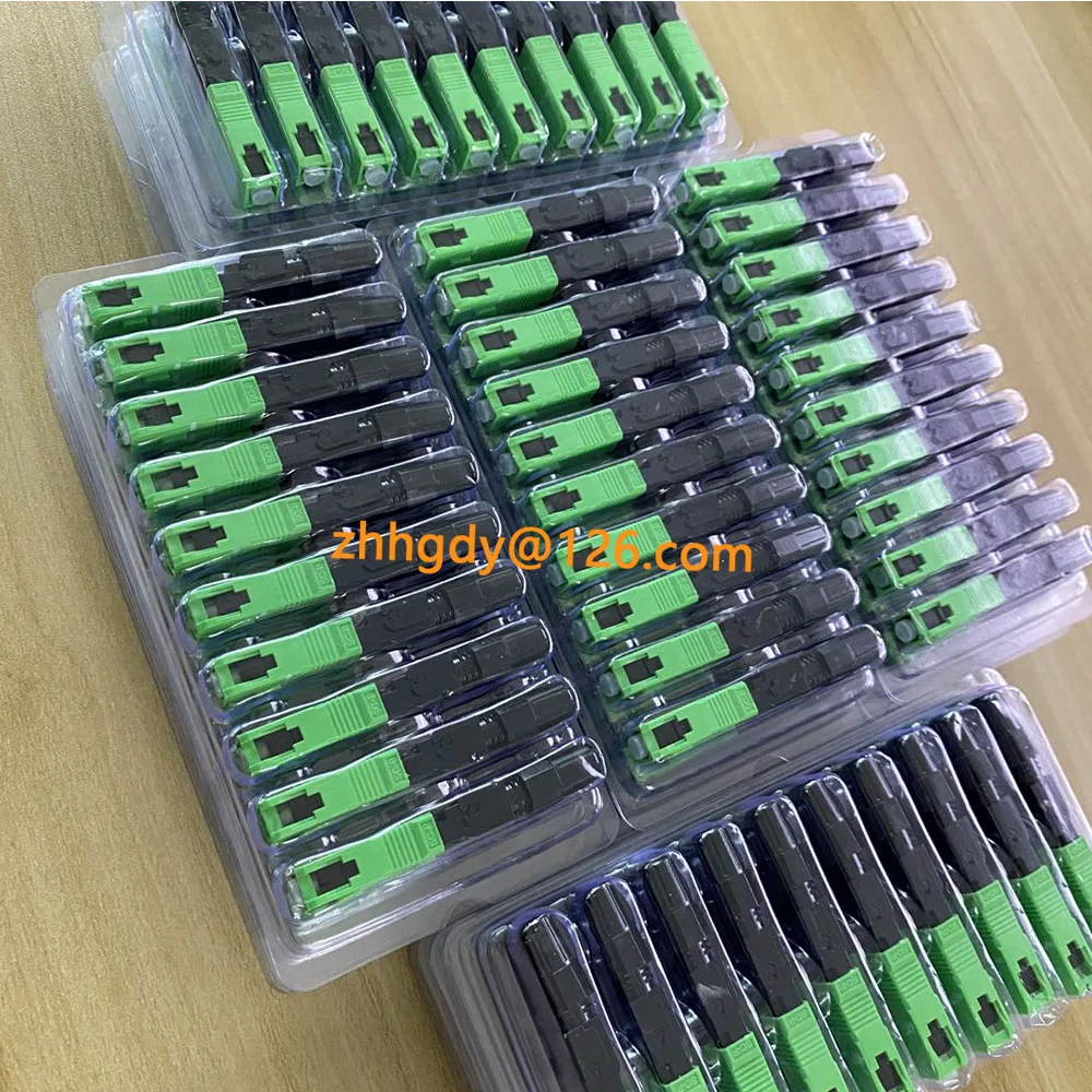 Imagem -06 - Apc Fibra Óptica Conector Rápido Ftth Single Mode Fibra Óptica sc Conector Rápido Adaptador Embedded Field Assembly 100 Pcs sc