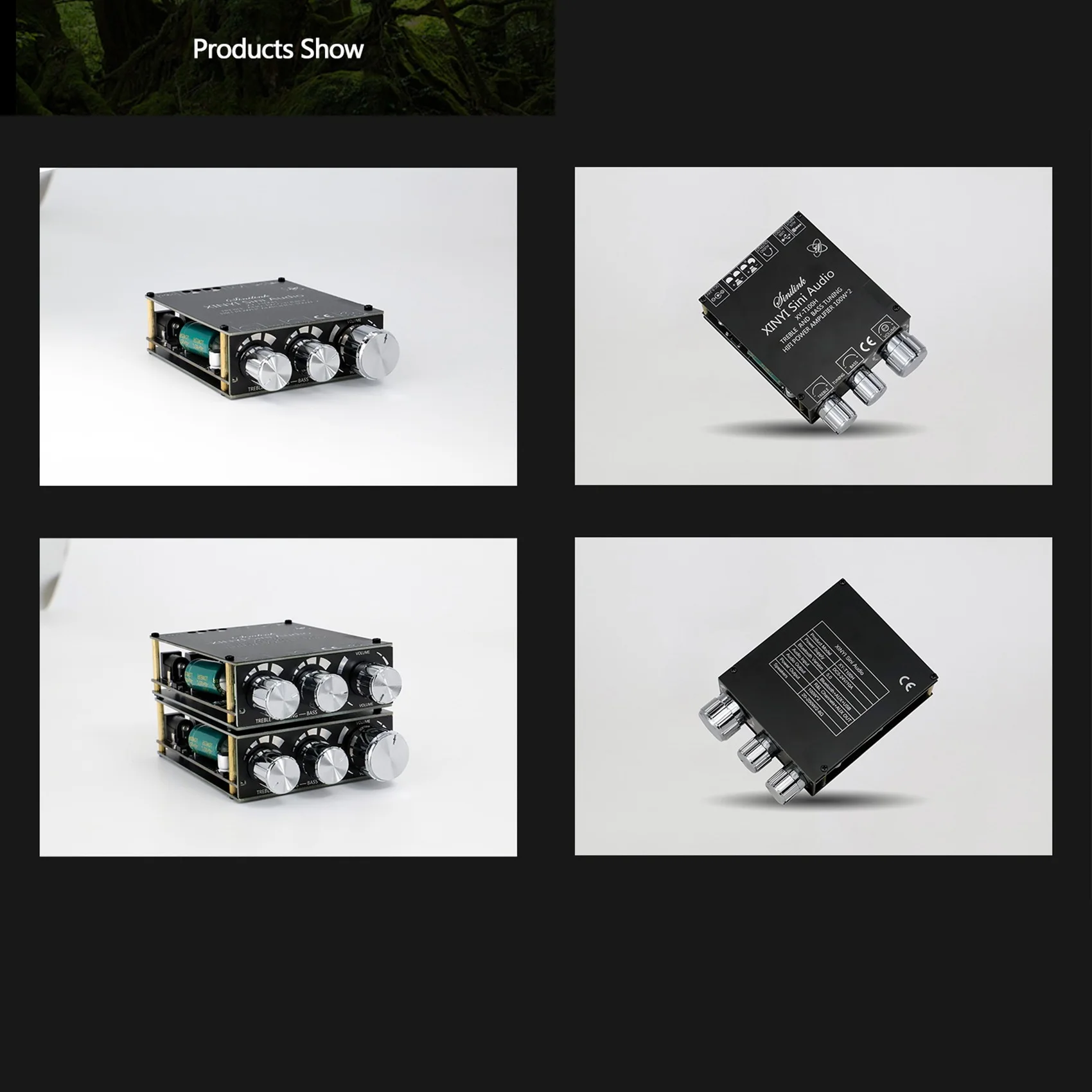 Modul Bluetooth 5.0 TPA3116D2 Modul Papan Amplifier Digital Stereo Penyesuaian Bass Tinggi Amplifier 100Wx2 XY-T100H