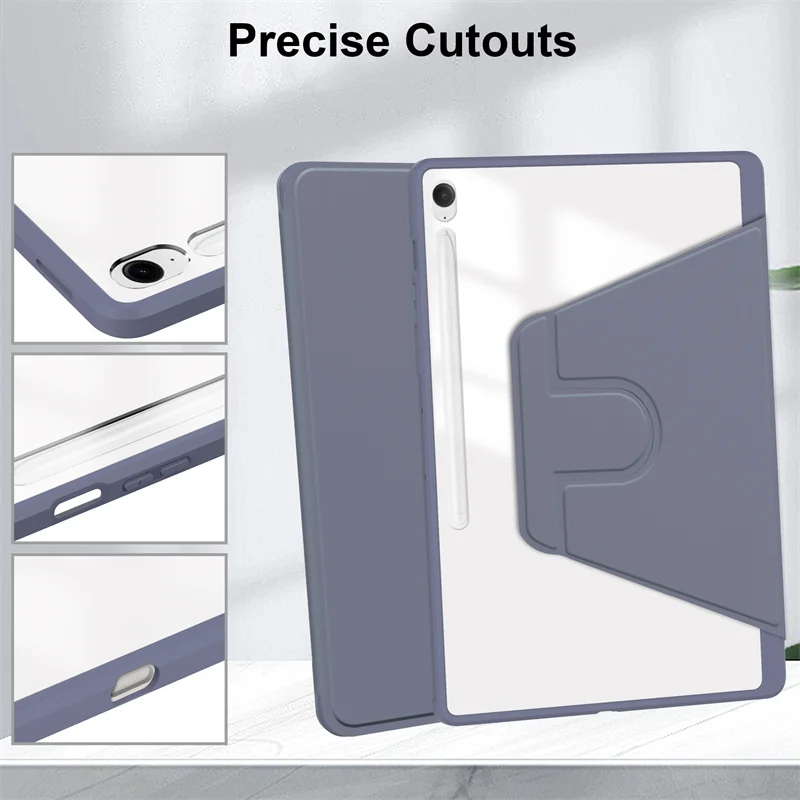 360° Rotation for Samsung Galaxy Tab S10 FE Plus Case with Pen Holder Funda for Galaxy Tab S10 FE+ SM-X620 X626B Tab S10 FE 10.9