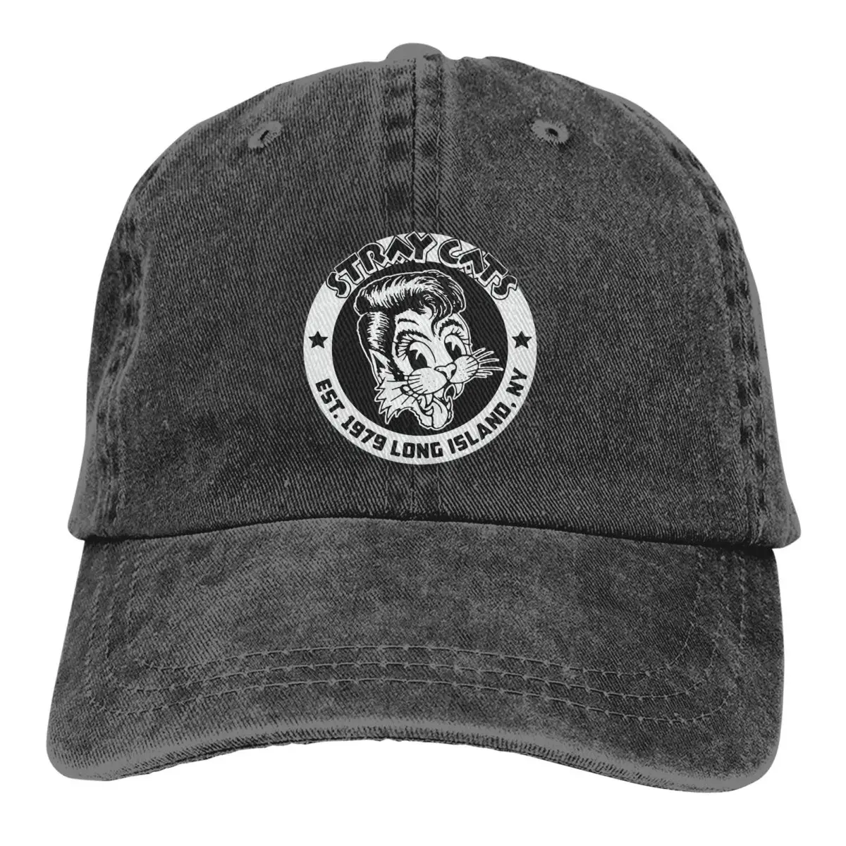 

Stray Cats Band Unisex Style Baseball Caps Distressed Washed Hats Cap Vintage Outdoor Workouts Adjustable Fit Snapback Cap