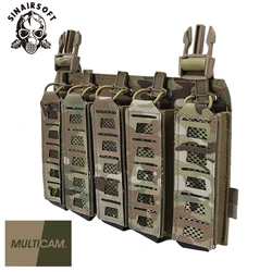 MP5 MP7 Magazine Placard with Hook&Loop Backing & Elastic Straps Tactical Chest Rig Panel for Airsoft Hunting - SINAIRSOFT