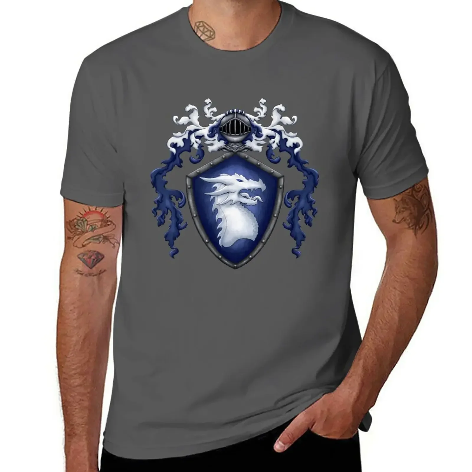 Crest of Bahamut T-Shirt oversizeds graphics Short sleeve tee men