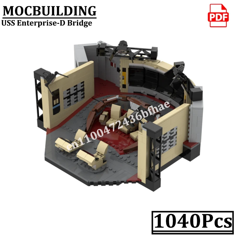 

USS Enterprise-D Bridge Blocks Диорама Сцена Модель MOCBUILDING Космический корабль Строительные скачки Игрушки Подарок
