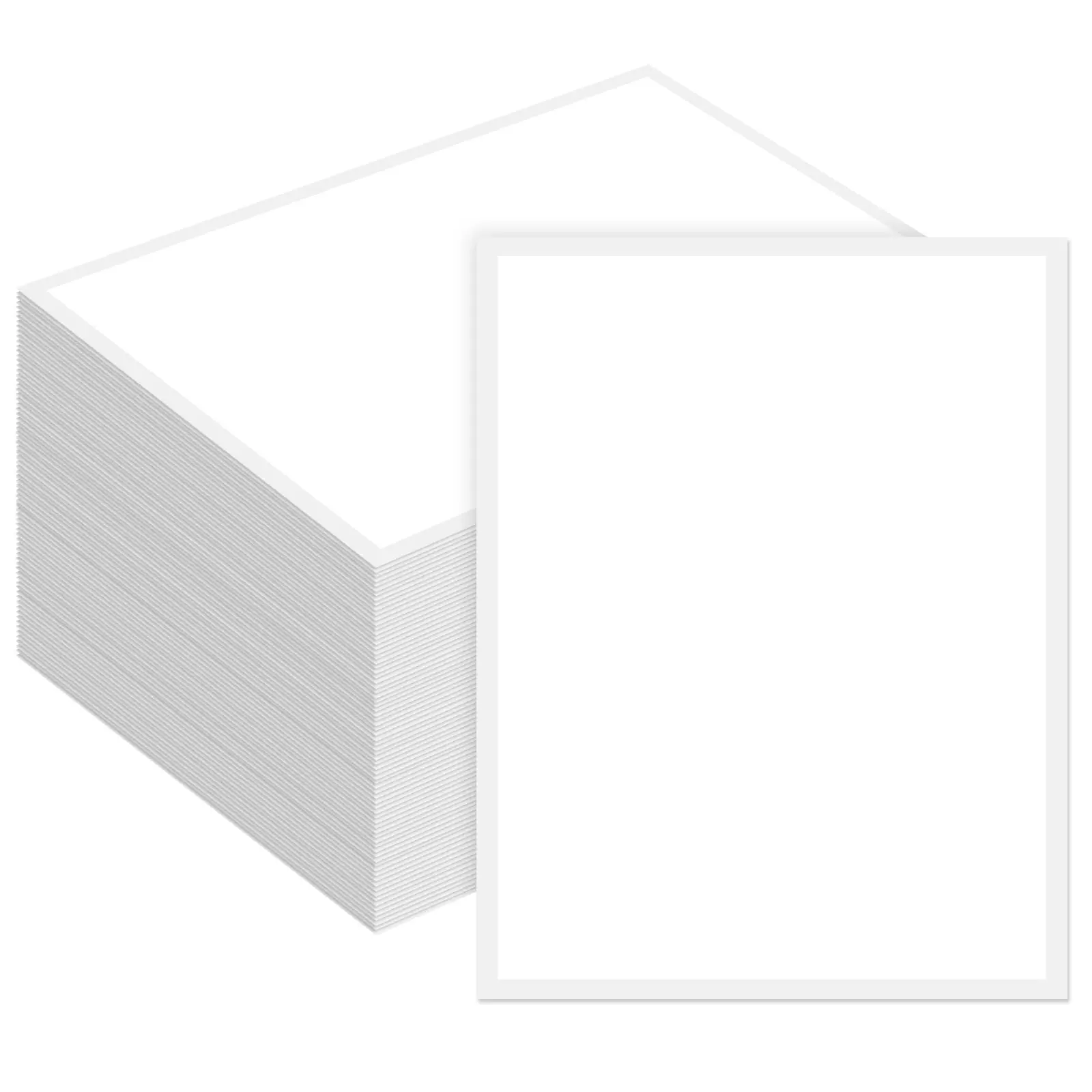 

100 Sheets 8.5x11 Inch White Blank Adhesive Sign Paper For Outdoor Car Window Display Use