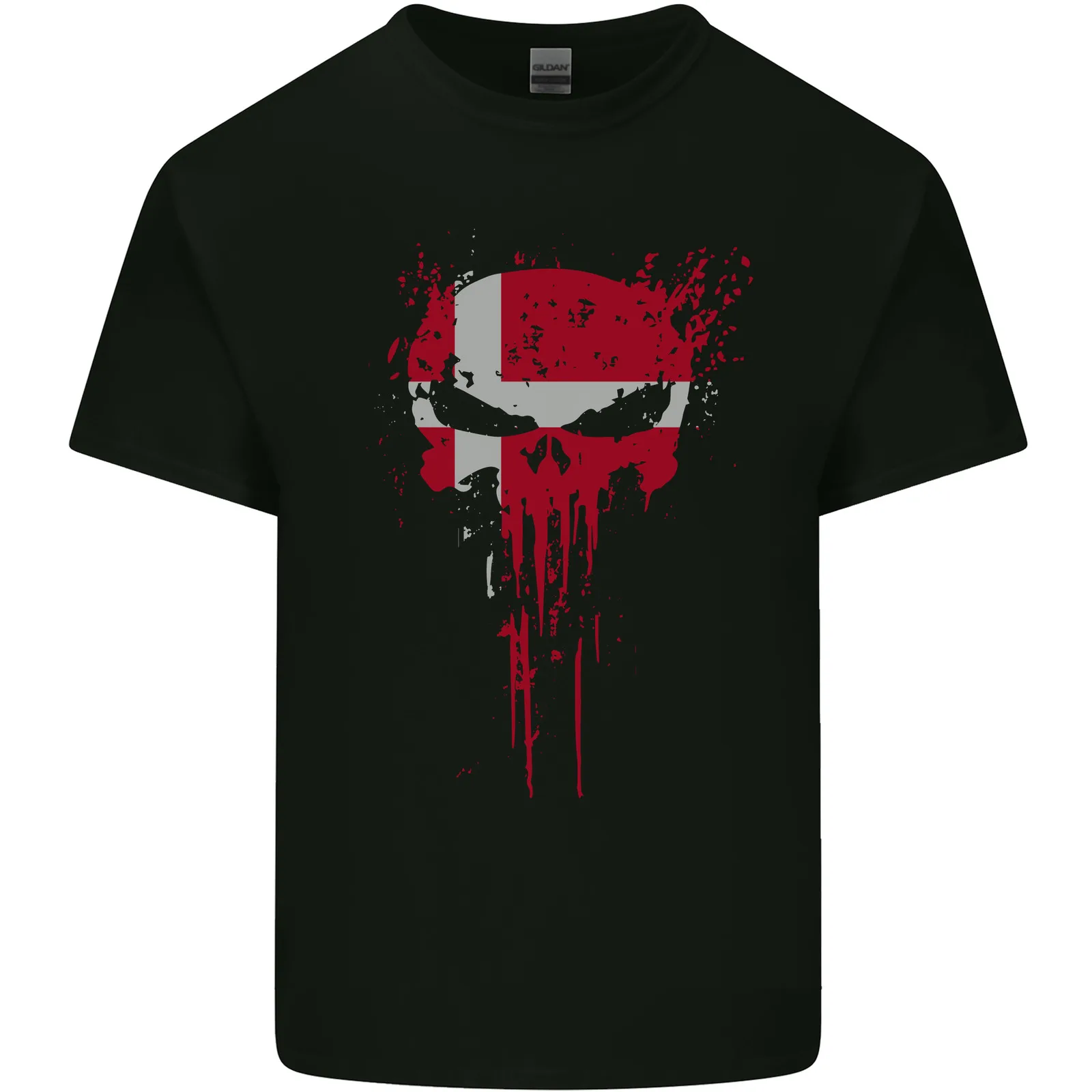 

Denmark Skull Gym Training Bodybuilding Mens Cotton T-Shirt Tee Top