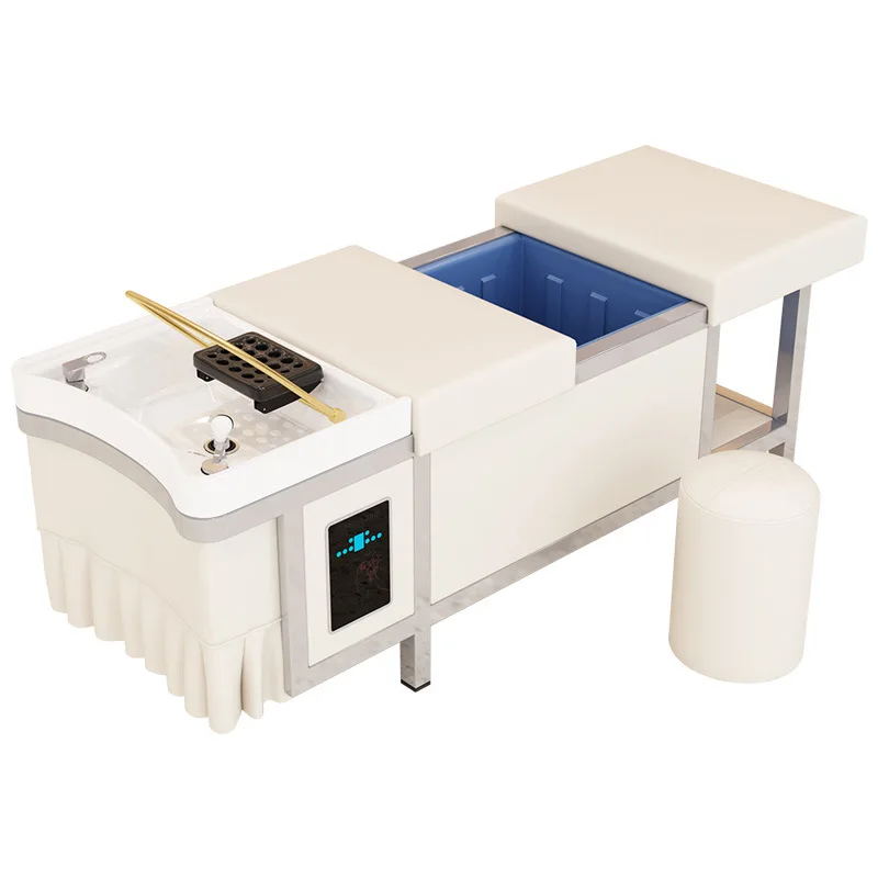 

Hair treatment shampoo bed free of up and down water circulation fumigation beauty salon special storage shampoo bed